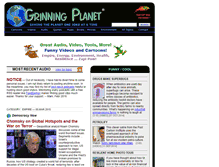 Tablet Screenshot of grinningplanet.com